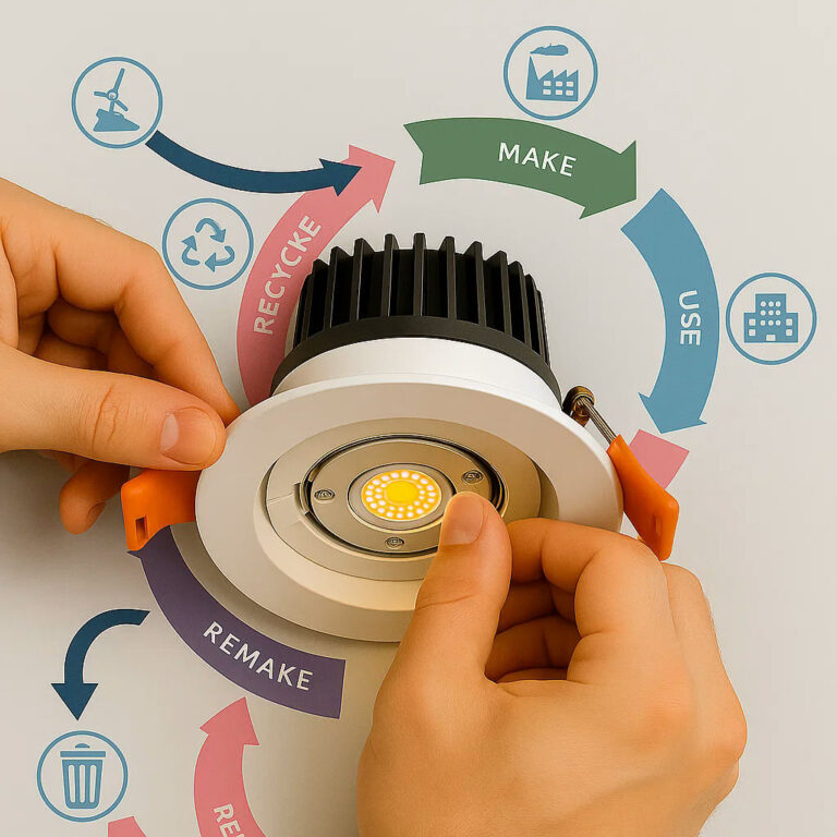 conceptual visual for circularity in lighting products and design